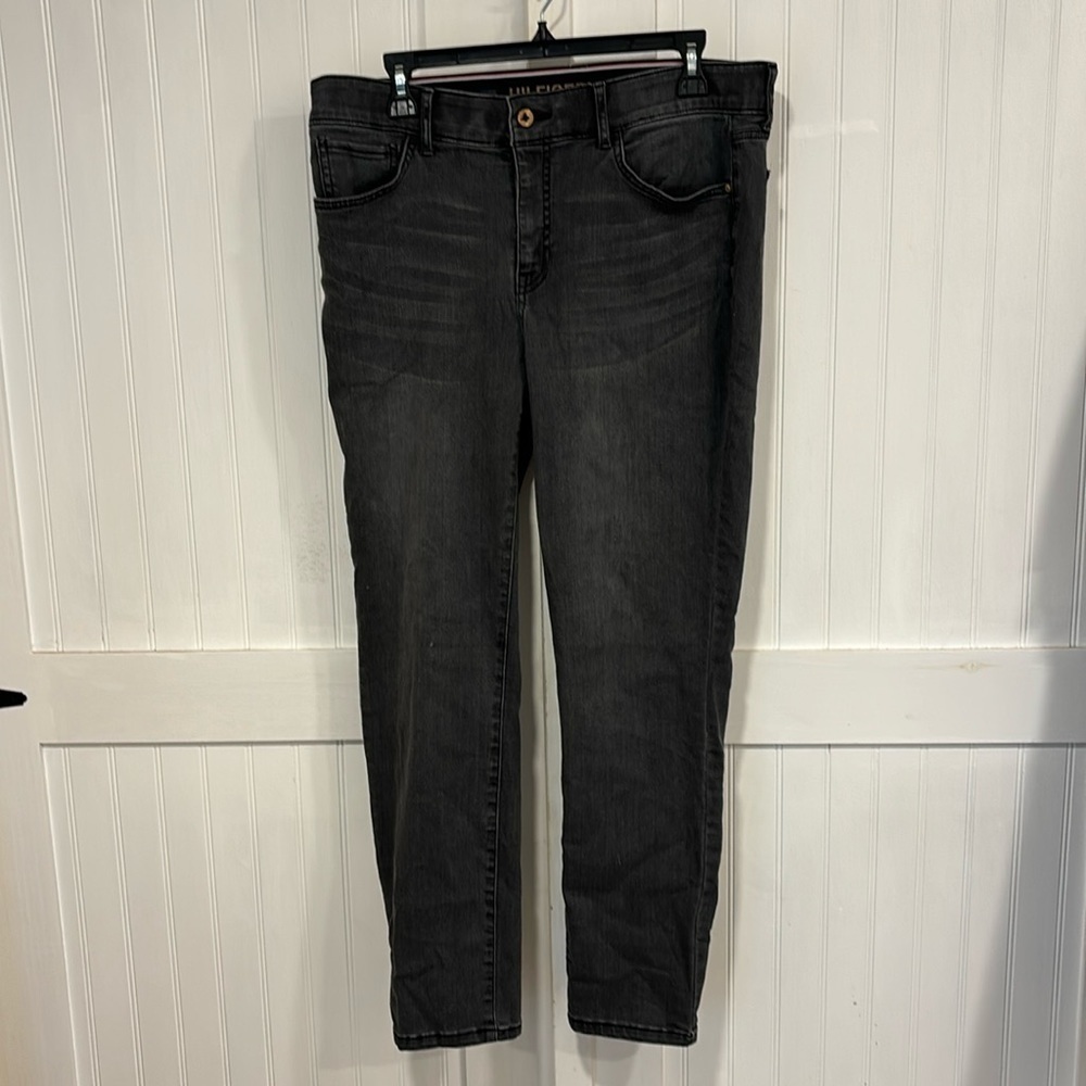 Tommy Hilfiger gray, straight leg jeans, size 14